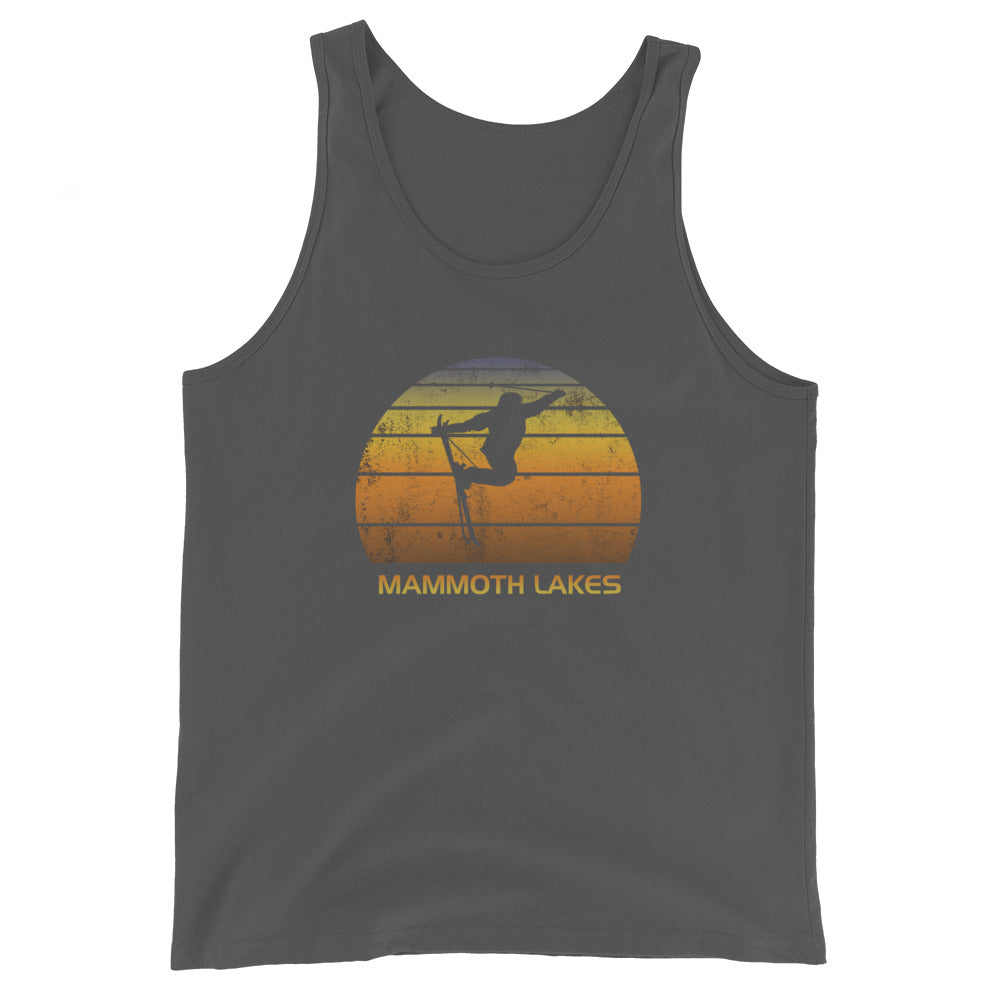 Retro Mammoth Lakes California Ski Fan Skier Women's Racerback Tank Top