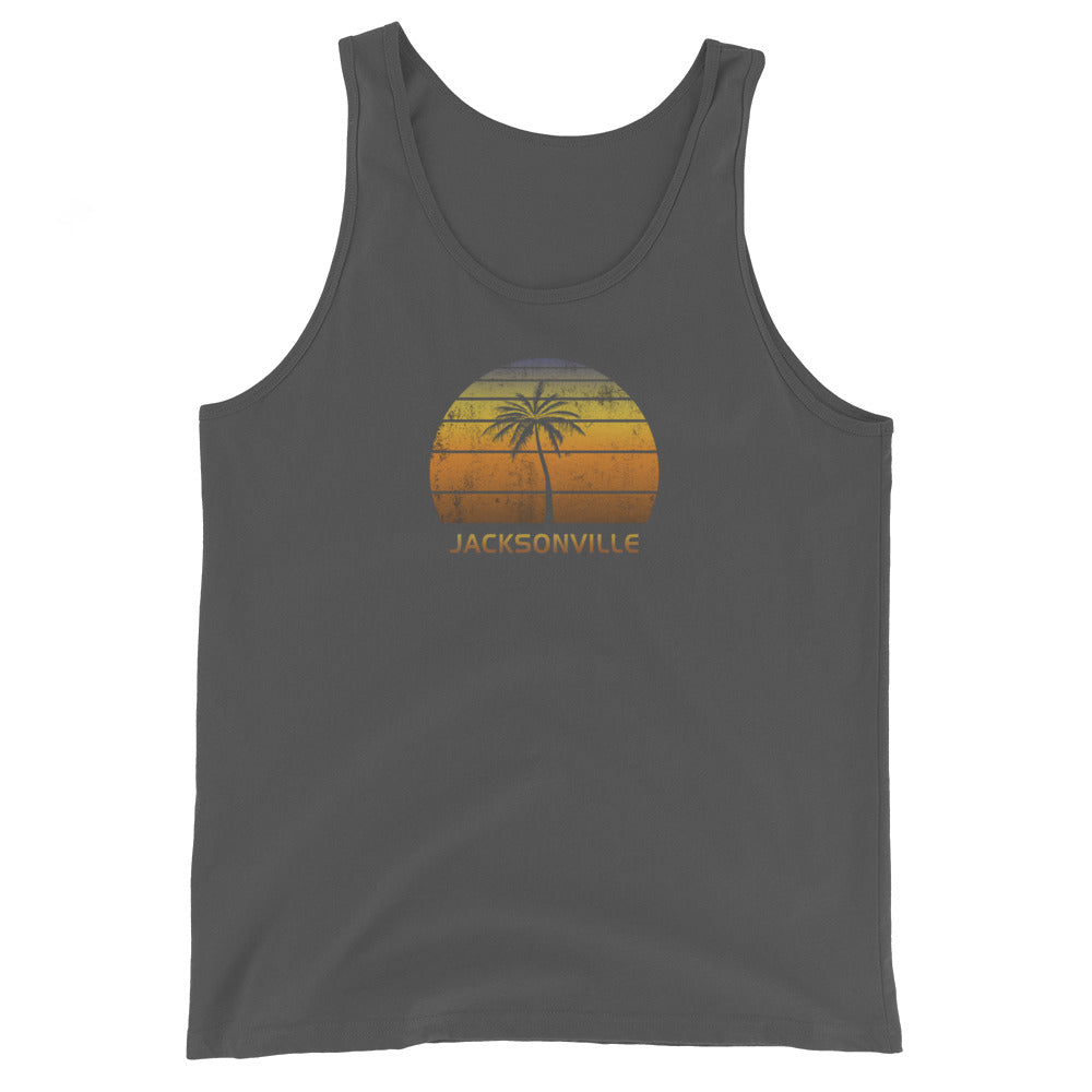Retro Jacksonville Florida Vintage Sunset Beach Vacation Souvenir Unisex Tank Top
