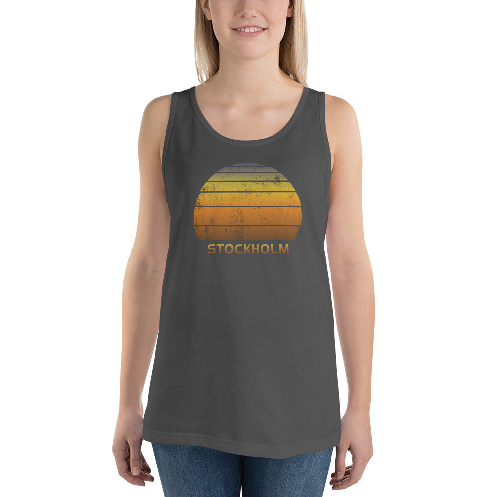 Retro Stockholm Sweden Vacation Souvenir Unisex Tank Top