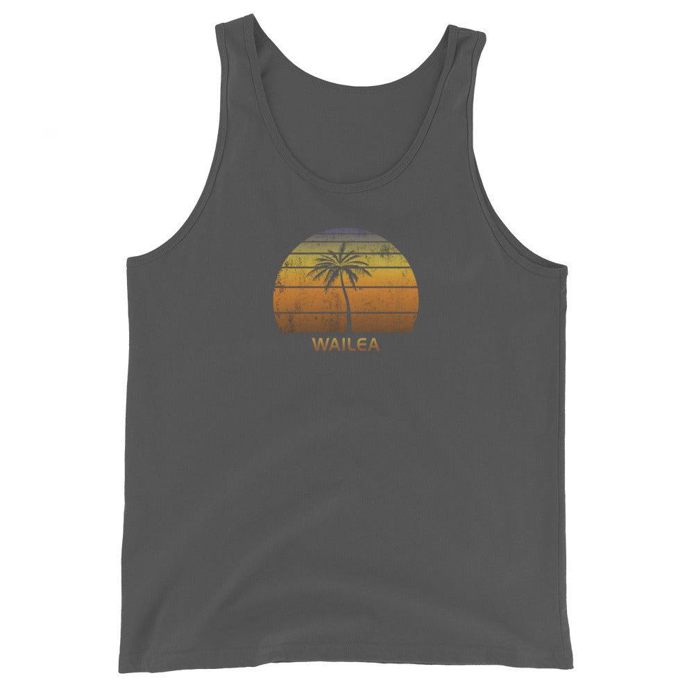 Retro Wailea Maui Hawaii Vintage Sunset Beach Vacation Souvenir Unisex Tank Top