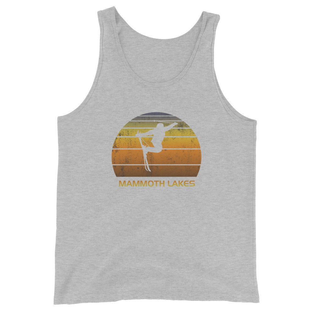 Retro Mammoth Lakes California Ski Fan Skier Women's Racerback Tank Top