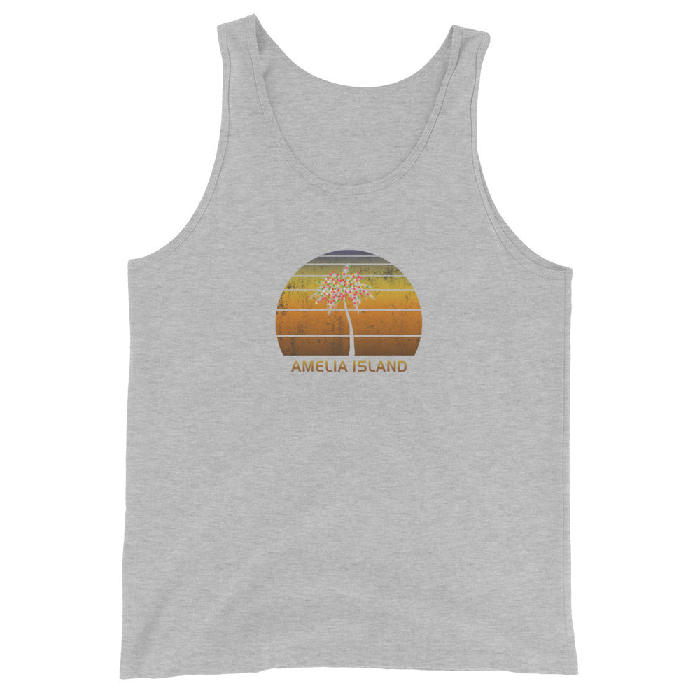 Retro Amelia Island Florida Christmas Vacation Souvenir Unisex Tank Top