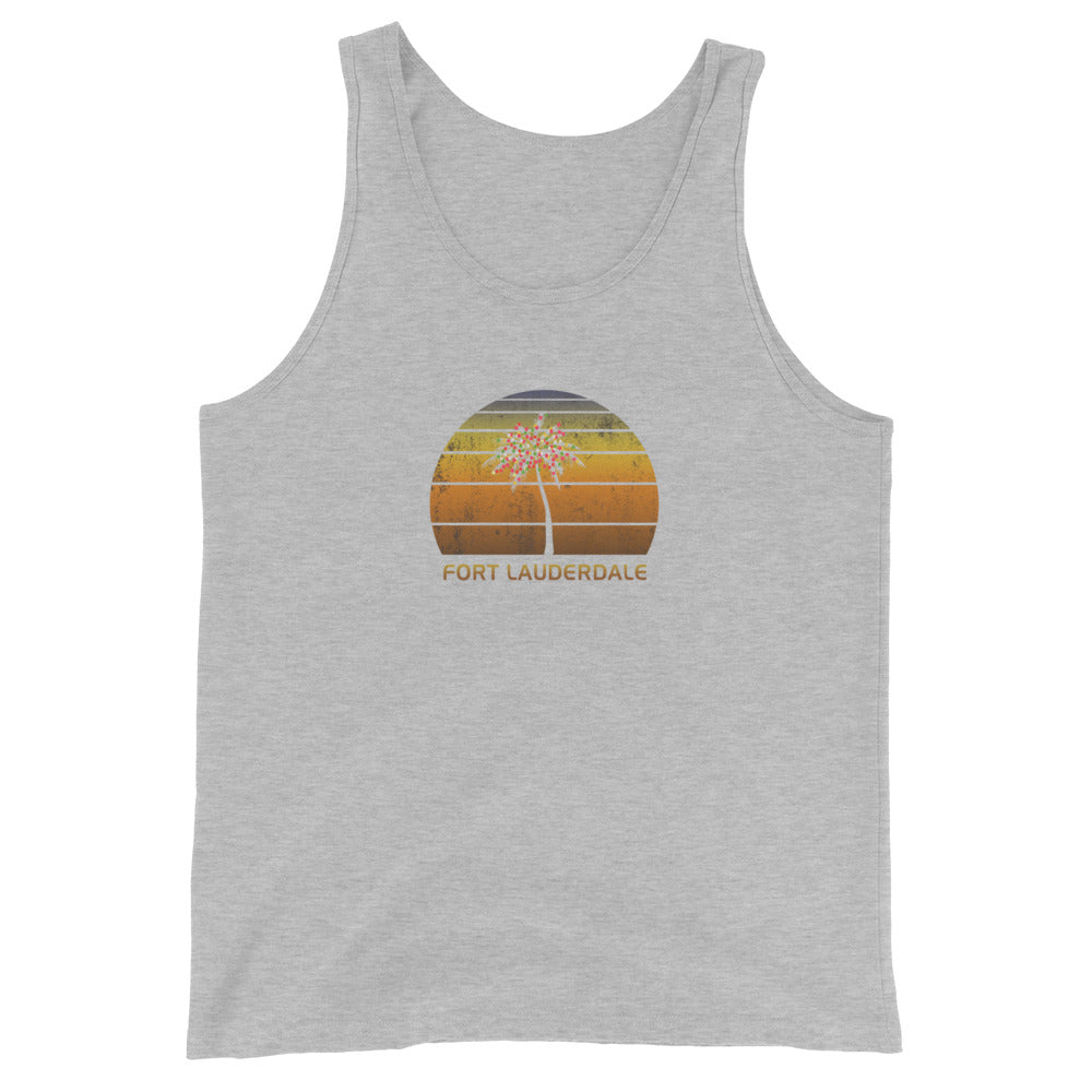 Retro Fort Lauderdale Florida Christmas Vacation Souvenir Unisex Tank Top