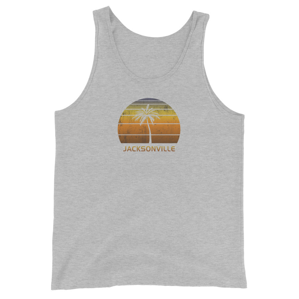 Retro Jacksonville Florida Vintage Sunset Beach Vacation Souvenir Unisex Tank Top