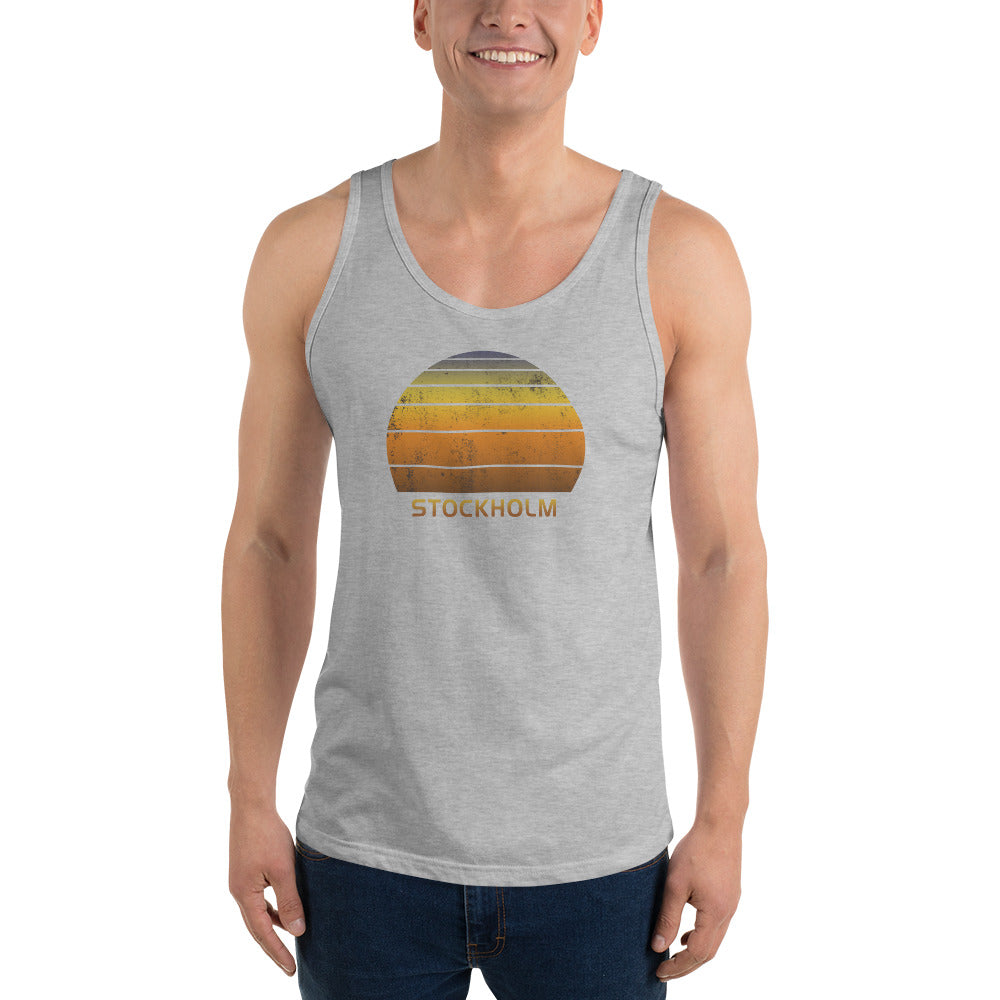 Retro Stockholm Sweden Vacation Souvenir Unisex Tank Top