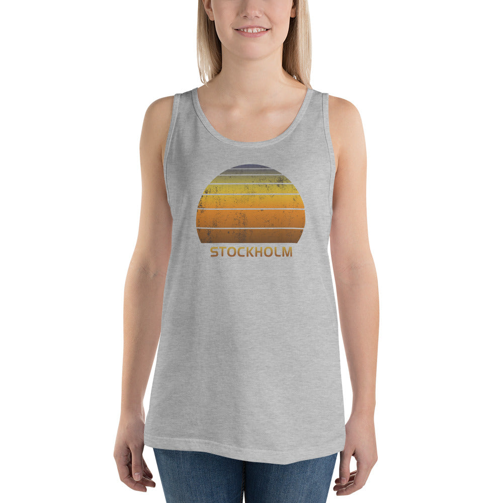 Retro Stockholm Sweden Vacation Souvenir Unisex Tank Top