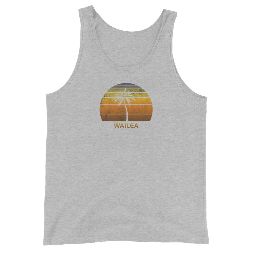 Retro Wailea Maui Hawaii Vintage Sunset Beach Vacation Souvenir Unisex Tank Top