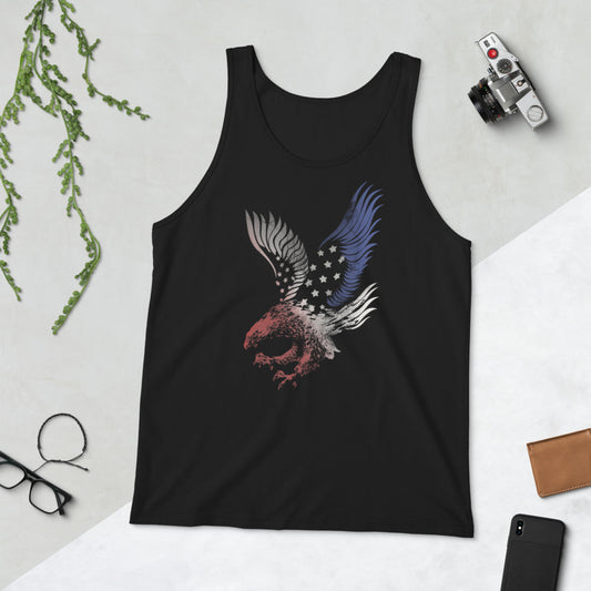 American Eagle USA Flag Patriotic 4th Of July Artistic Unisex Tank Top