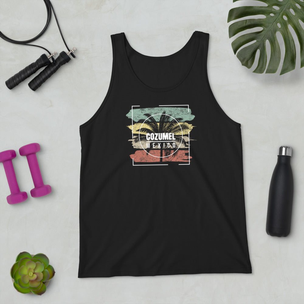 Cool Cozumel Mexico Beach Palm Tree Vacation Souvenir Unisex Tank Top