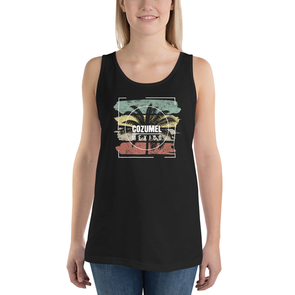 Cool Cozumel Mexico Beach Palm Tree Vacation Souvenir Unisex Tank Top