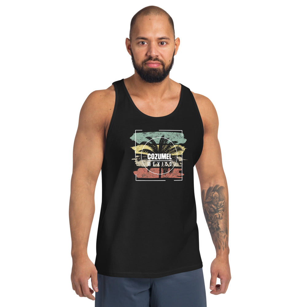 Cool Cozumel Mexico Beach Palm Tree Vacation Souvenir Unisex Tank Top