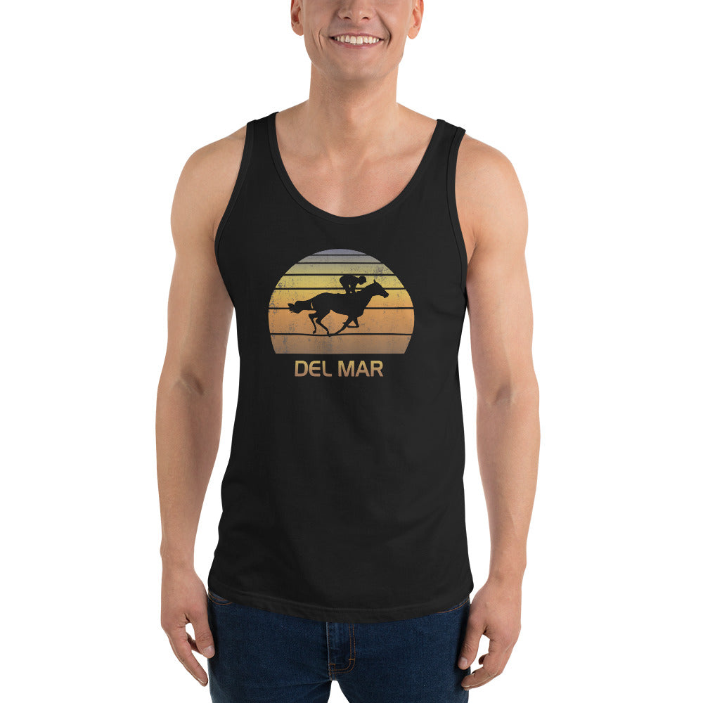 Retro Del Mar California Horse Racing Track Derby Fan Unisex Tank Top