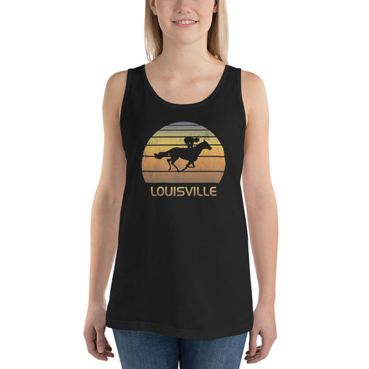 Retro Louisville Kentucky Horse Racing Track Derby Fan Unisex Tank Top