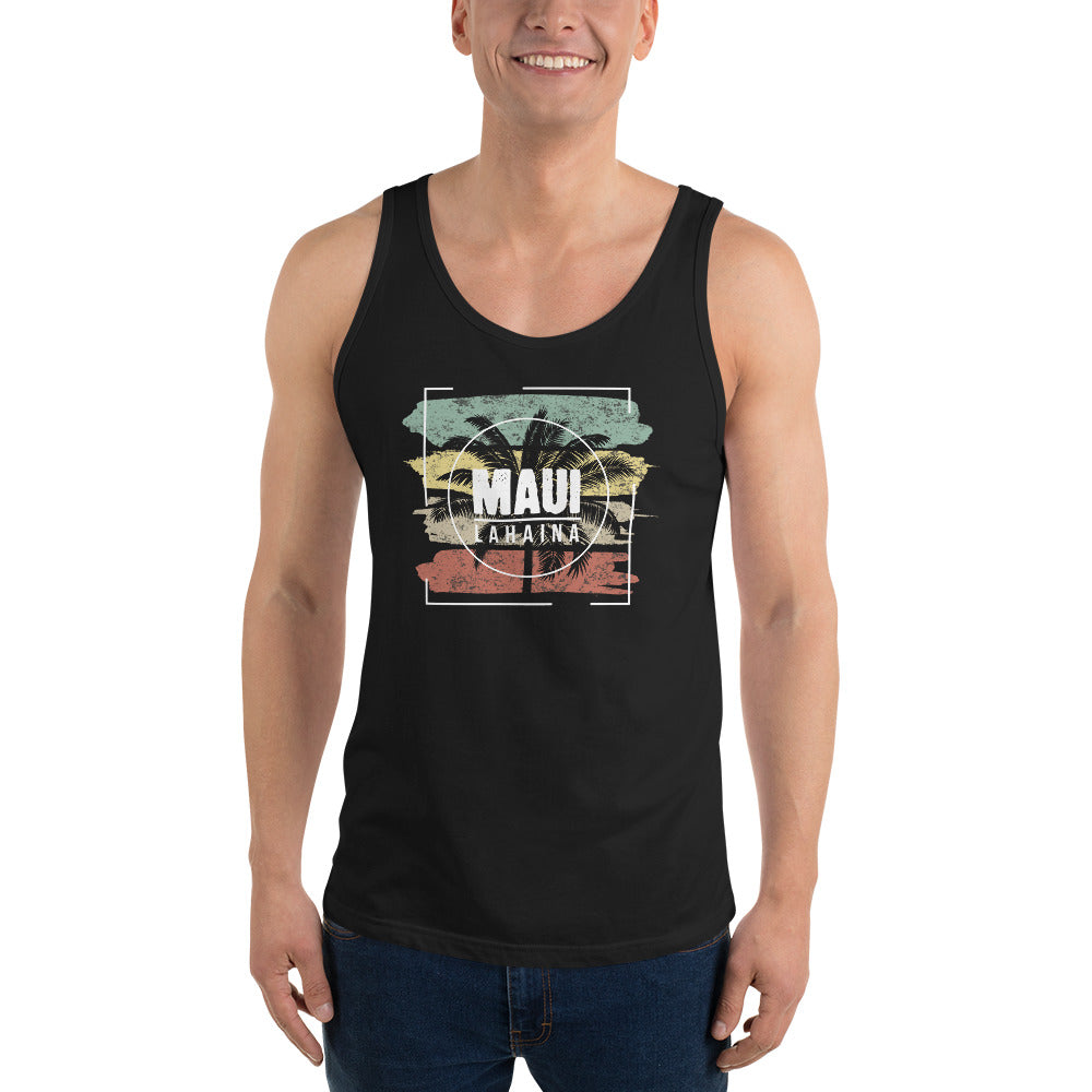 Cool Lahaina Maui Hawaii Beach Palm Tree Vacation Souvenir Unisex Tank Top