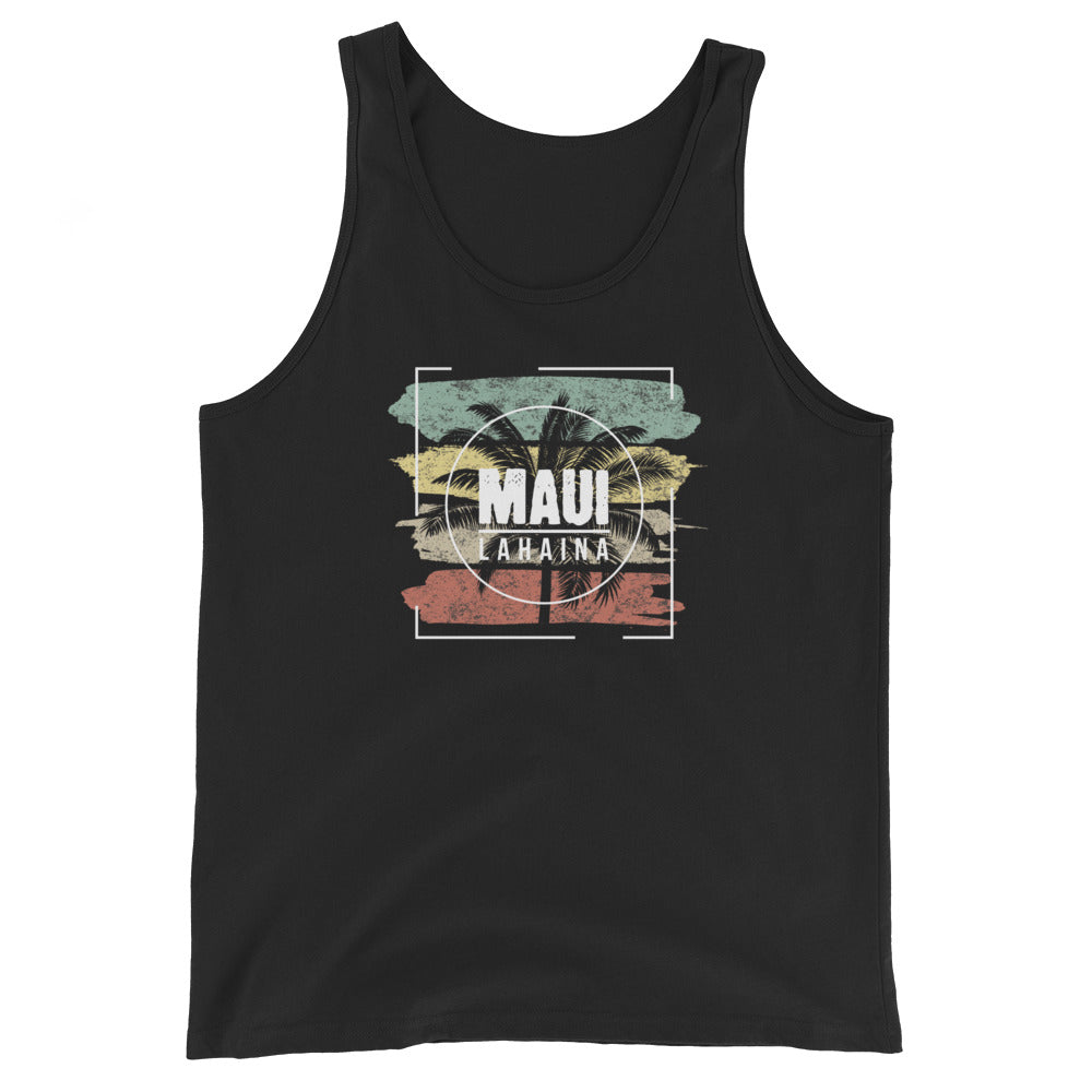 Cool Lahaina Maui Hawaii Beach Palm Tree Vacation Souvenir Unisex Tank Top