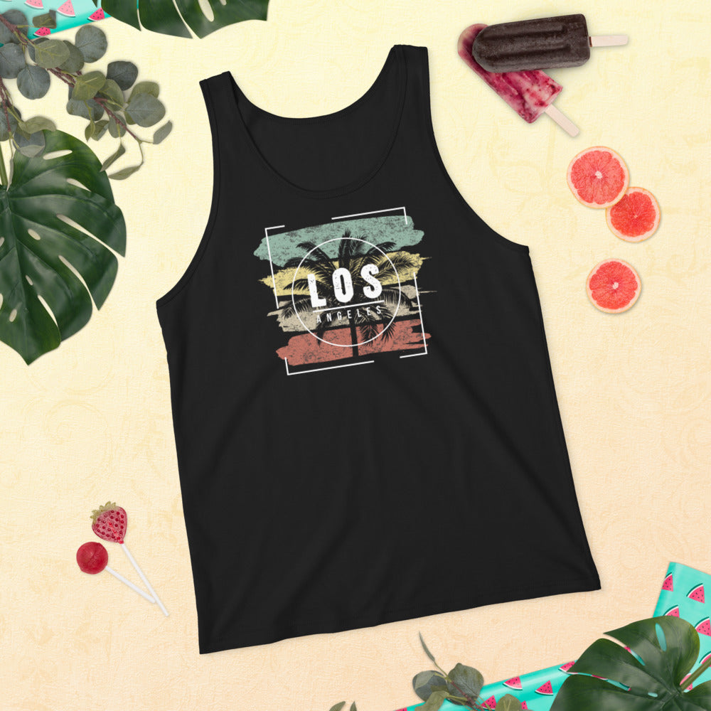 Cool Los Angeles California Beach Palm Tree Vacation Souvenir Unisex Tank Top