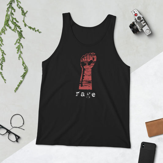 Rage Rock Music Fan Fist Unisex Tank Top