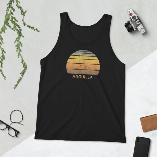 Retro Anguilla  Beach Vacation Souvenir Unisex Tank Top