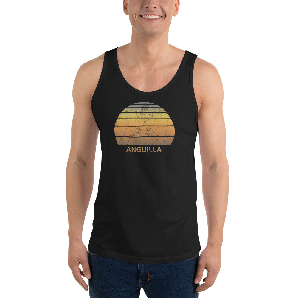 Retro Anguilla  Beach Vacation Souvenir Unisex Tank Top