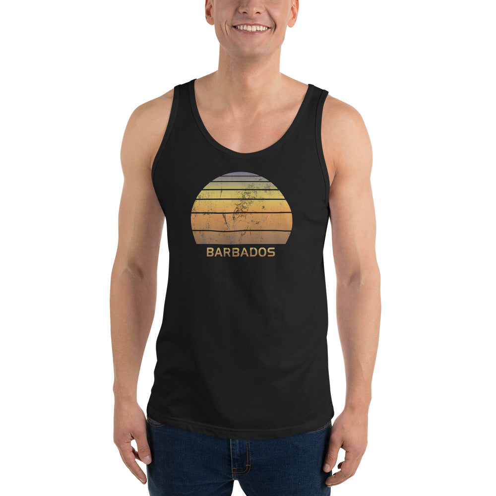 Retro Barbados  Beach Vacation Souvenir Unisex Tank Top