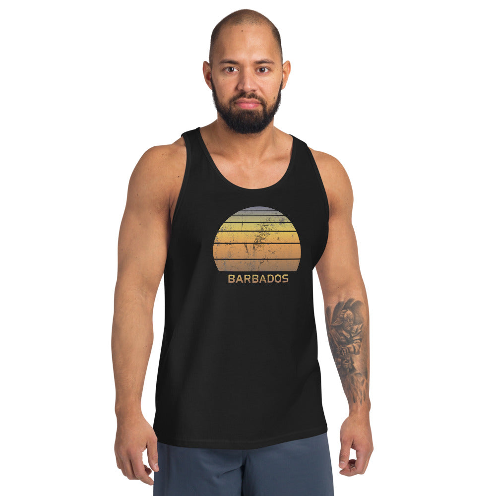 Retro Barbados  Beach Vacation Souvenir Unisex Tank Top