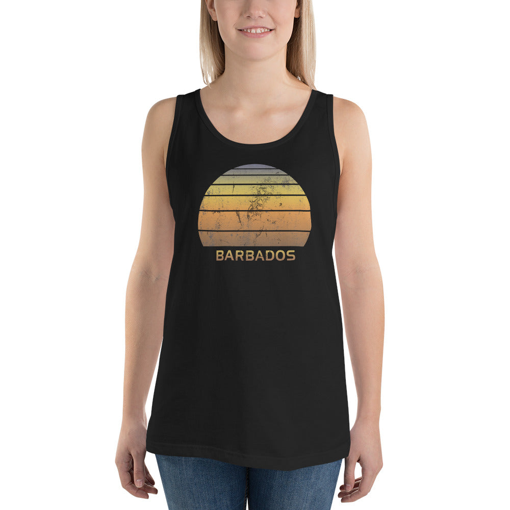 Retro Barbados  Beach Vacation Souvenir Unisex Tank Top