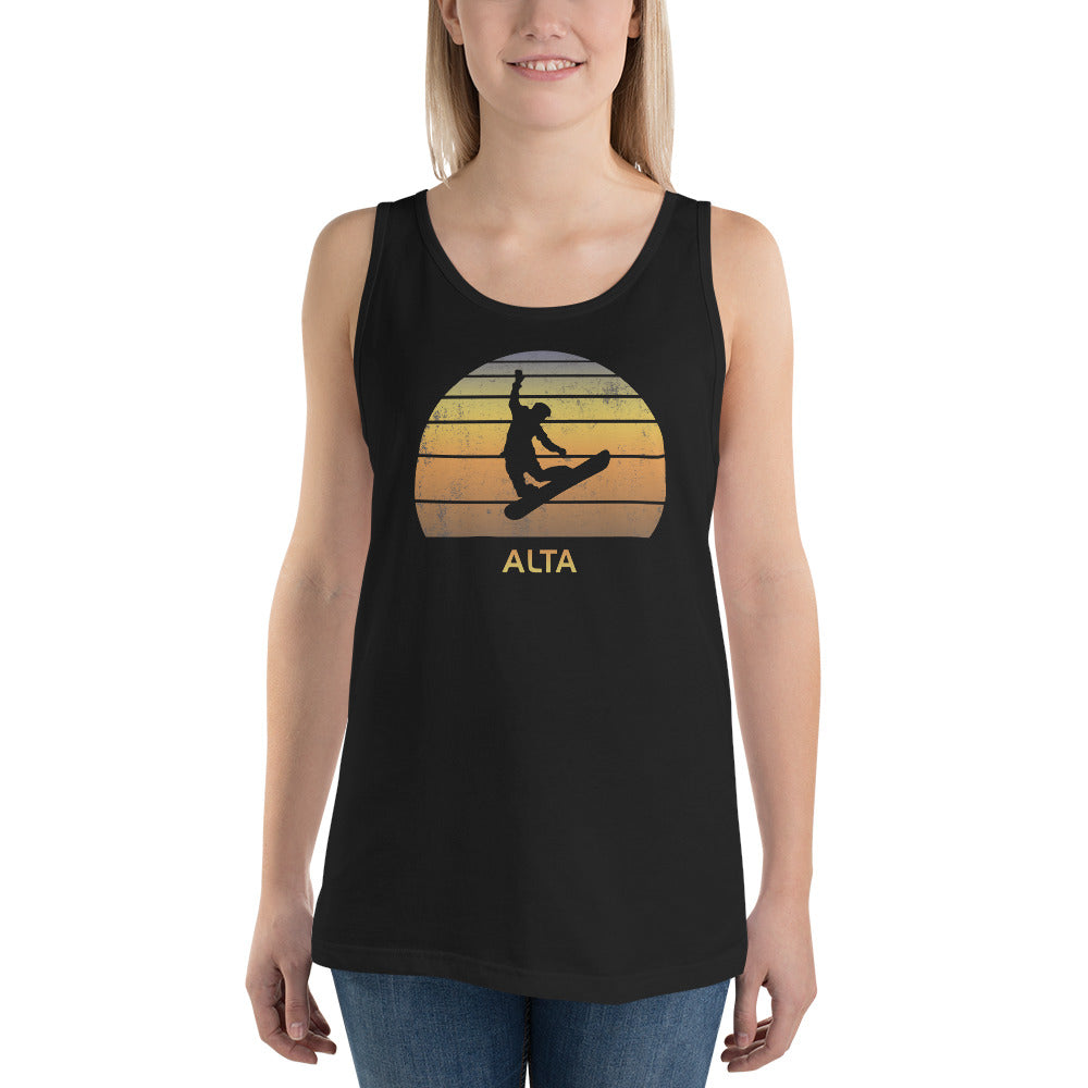 Retro Alta Utah Snowboarding Fan Unisex Tank Top