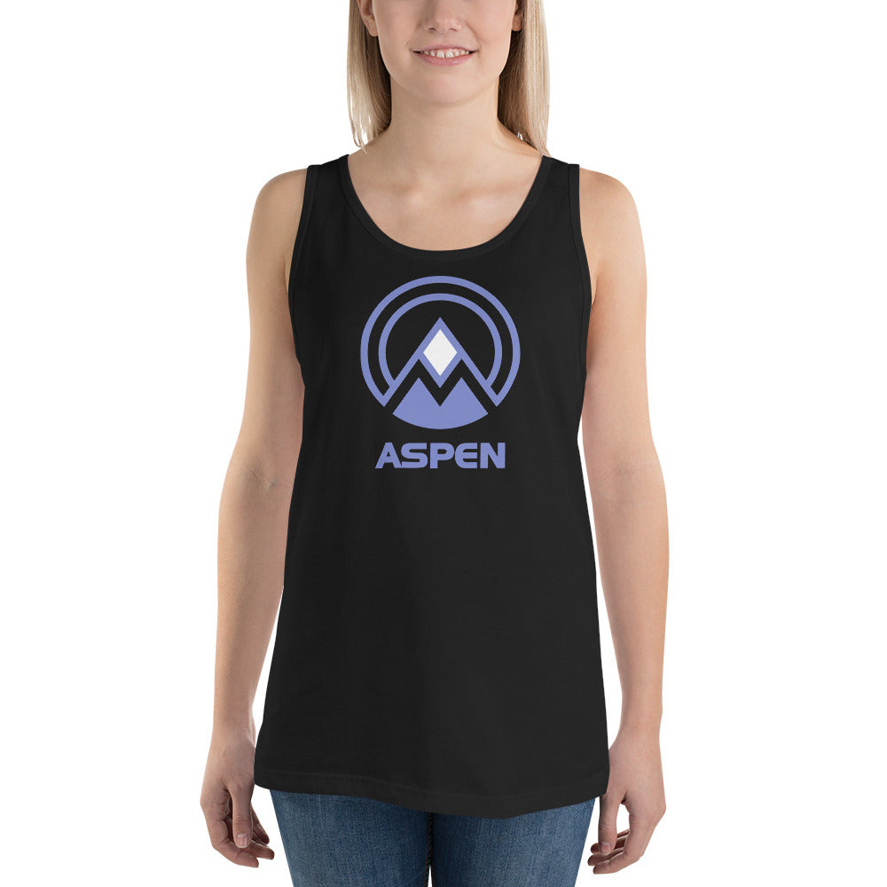 Aspen Colorado Skiing Snowboarding Fan Unisex Tank Top