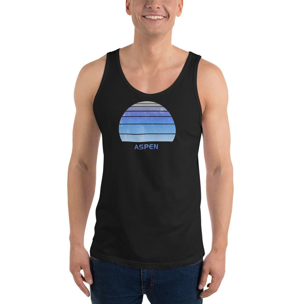 Retro Aspen Colorado Ski Skiing Fan Unisex Tank Top