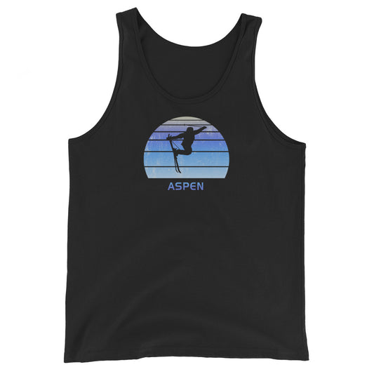 Retro Aspen Colorado Skiing Fan Unisex Tank Top