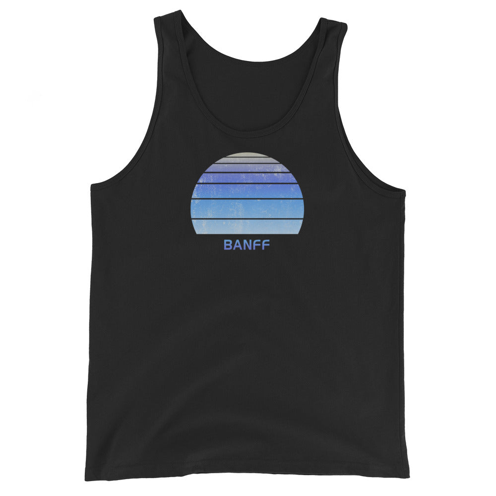 Retro Banff Canada Ski Skiing Fan Unisex Tank Top