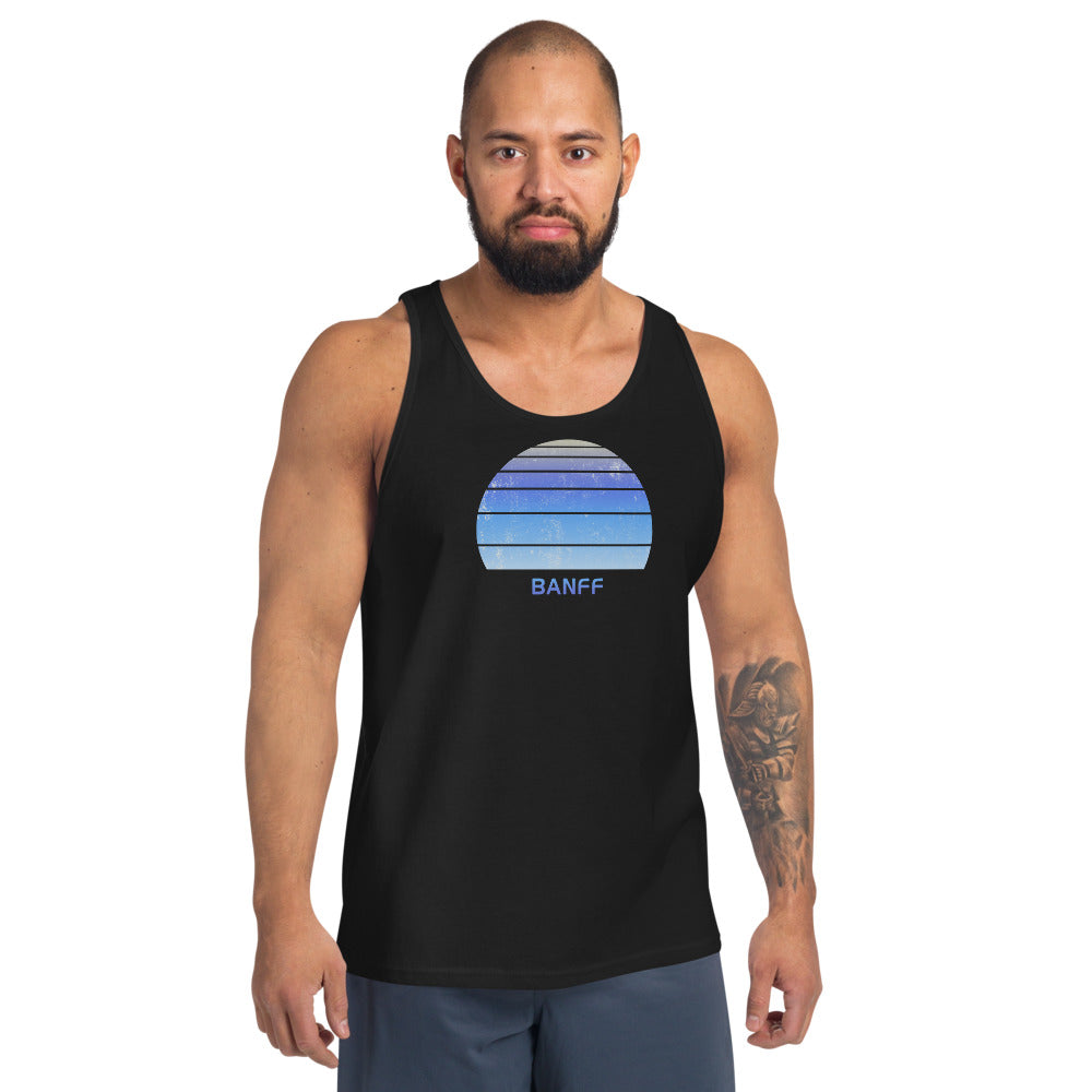 Retro Banff Canada Ski Skiing Fan Unisex Tank Top