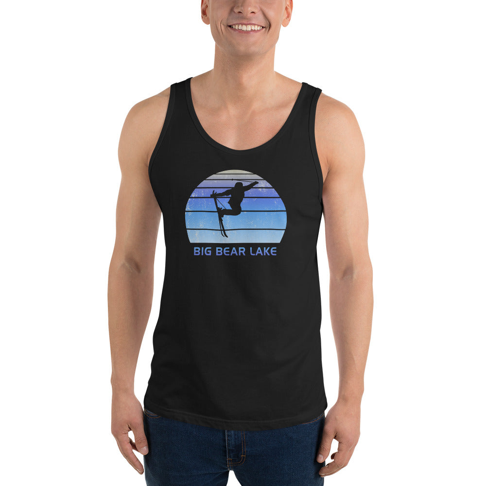 Retro Big Bear Lake California Skiing Fan Unisex Tank Top