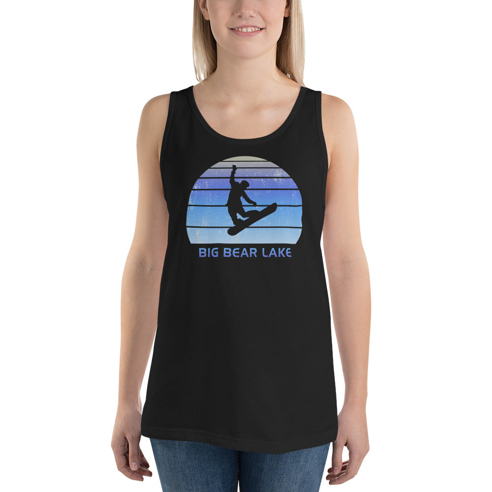 Retro Big Bear Lake California Snowboarding Fan Unisex Tank Top