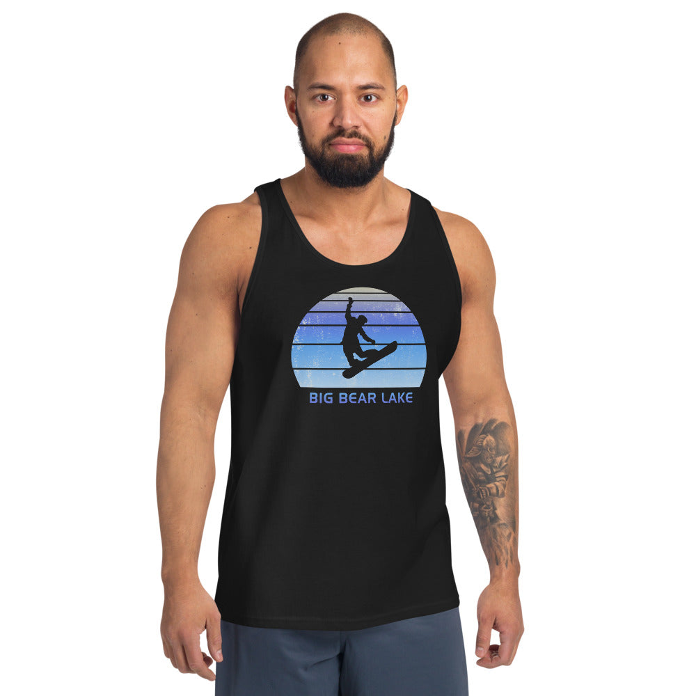 Retro Big Bear Lake California Snowboarding Fan Unisex Tank Top