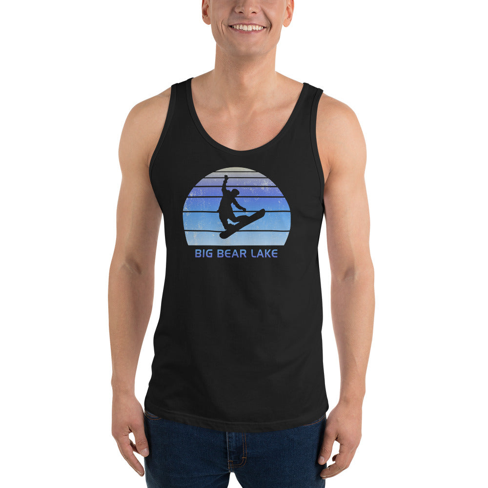 Retro Big Bear Lake California Snowboarding Fan Unisex Tank Top