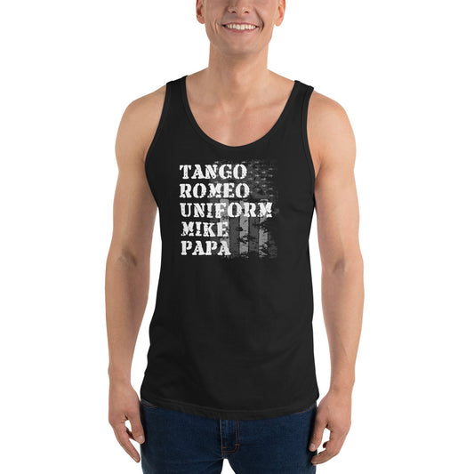 Pro Donald Trump 2024 MAGA Republican Phonetic Alphabet Unisex Tank Top Political