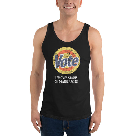 Vote Parody Political Democrats Funny Anti Trump Joke Unisex Tank Top