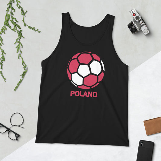 Poland National Soccer Team Football Country Flag Pride Unisex Tank Top