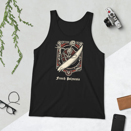 Cool French Polynesia Surfing Fan Surfer Unisex Tank Top
