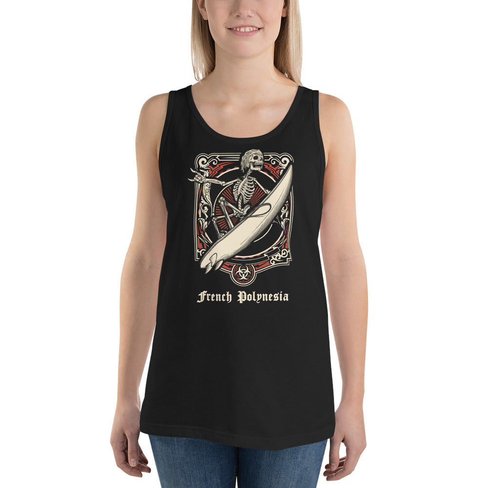 Cool French Polynesia Surfing Fan Surfer  Unisex Tank Top