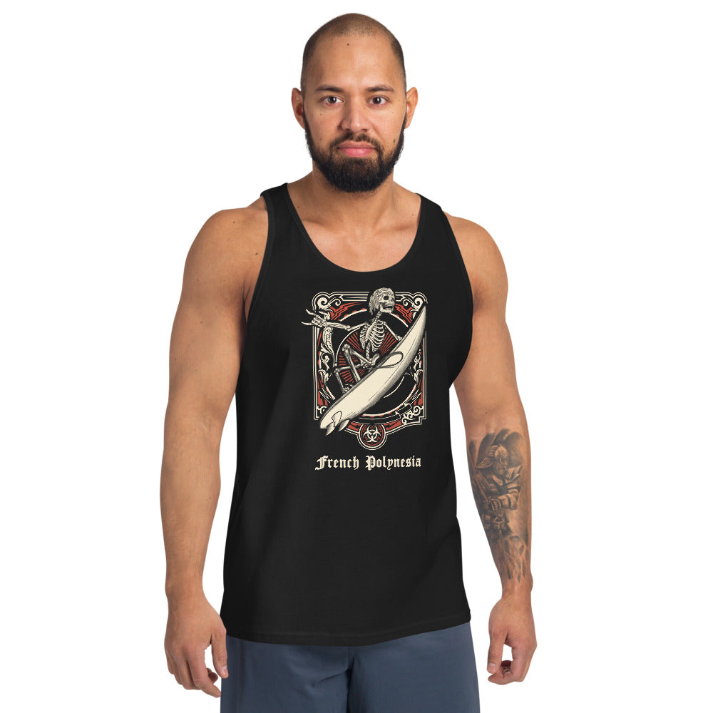 Cool French Polynesia Surfing Fan Surfer  Unisex Tank Top