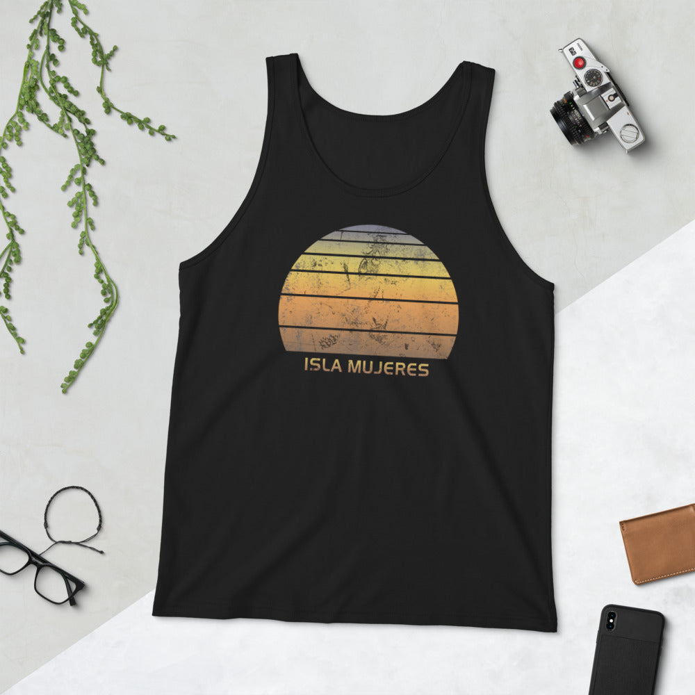 Retro Isla Mujeres Mexico Mexican Beach Vacation Souvenir Unisex Tank Top