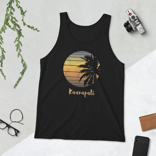 Retro Kaanapali Maui Hawaii Hawaiian Beach Vacation Souvenir Unisex Tank Top