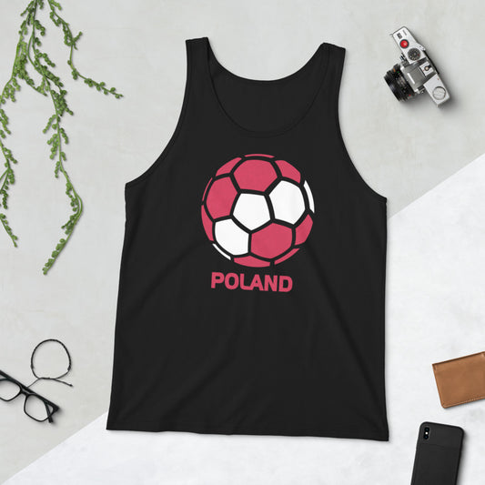 Poland National Soccer Team Football Country Flag Pride Unisex Tank Top