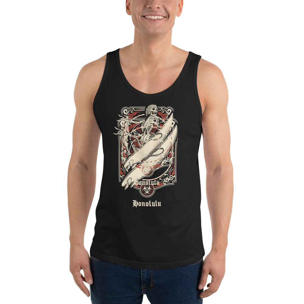 Cool Honolulu Oahu Hawaii Surfing Fan Surfer  Unisex Tank Top