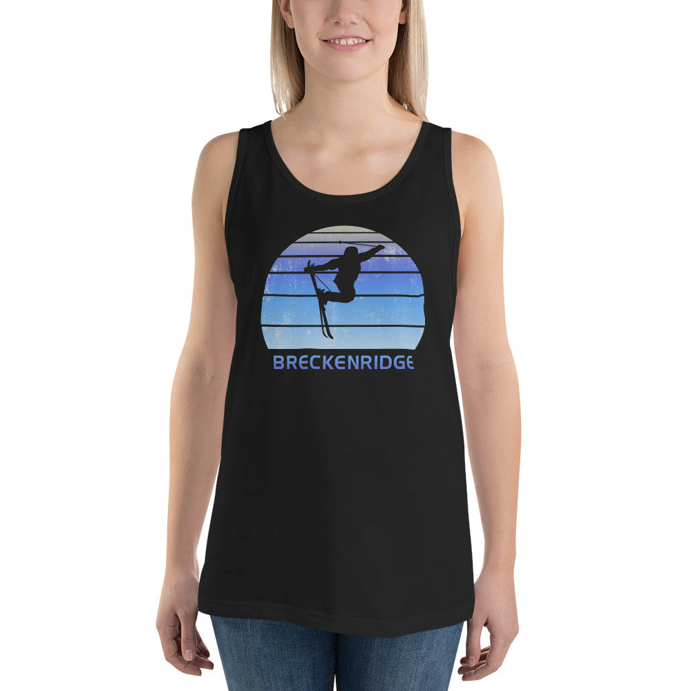 Retro Breckenridge Colorado Skiing Fan Unisex Tank Top