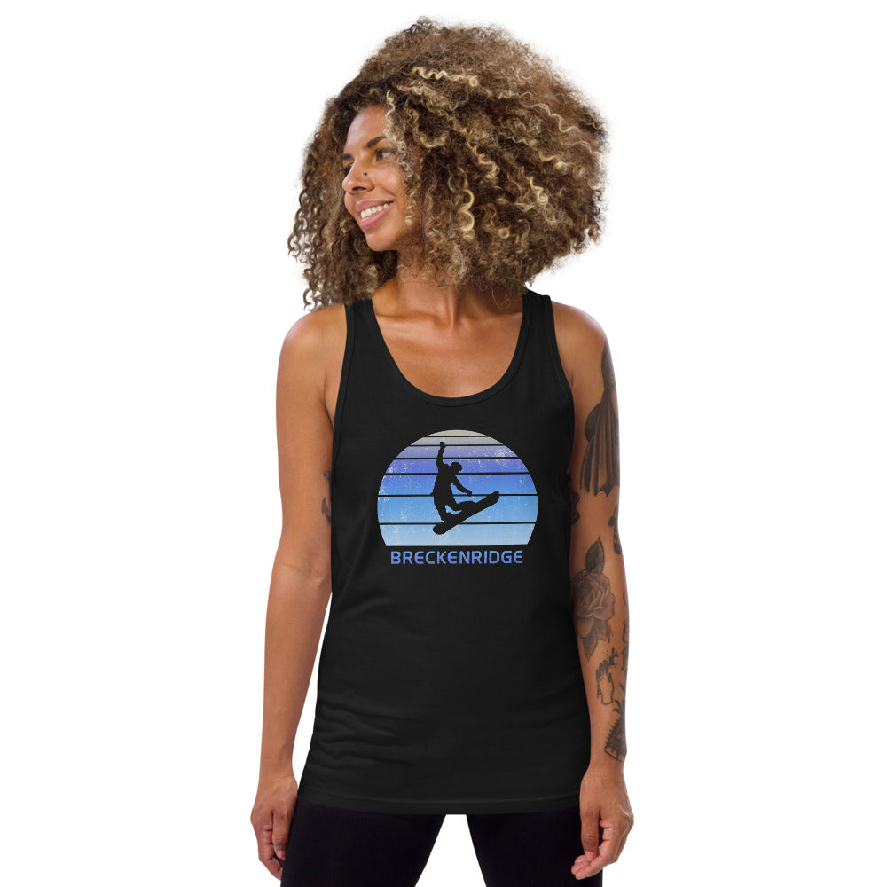 Retro Breckenridge Colorado Snowboarding Fan Unisex Tank Top