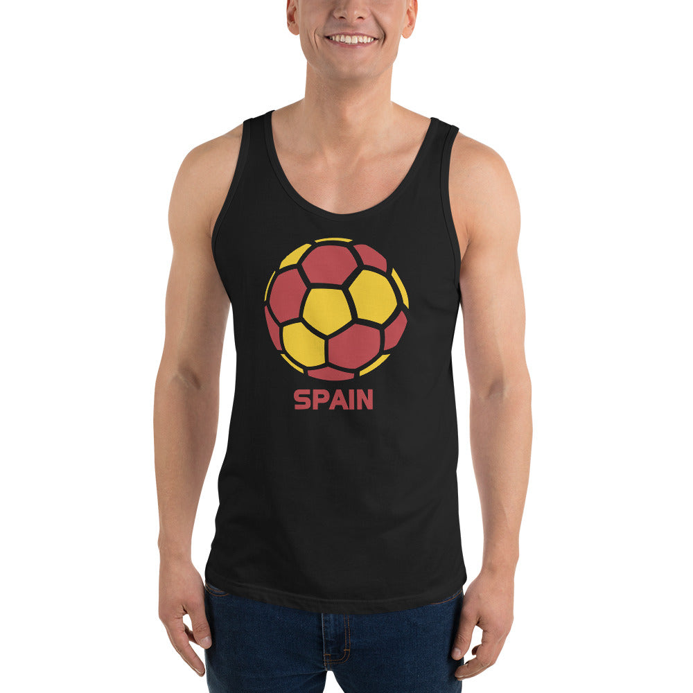 Spain National Soccer Team Football Country Flag Pride Unisex Tank Top