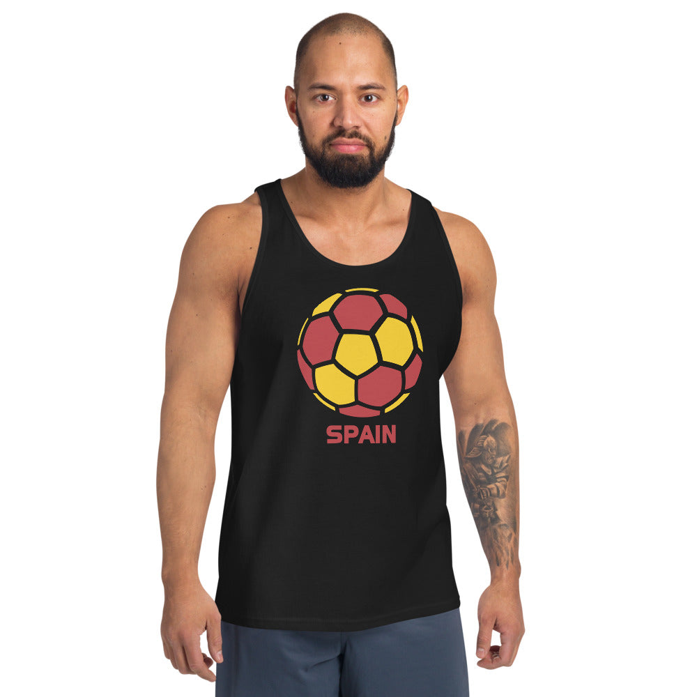 Spain National Soccer Team Football Country Flag Pride Unisex Tank Top